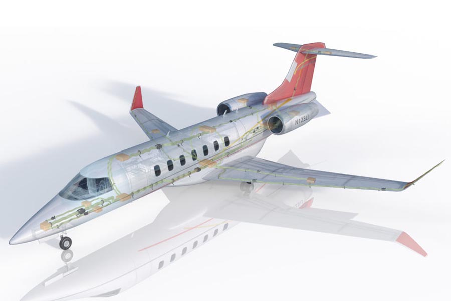 wire harness design in an aircraft