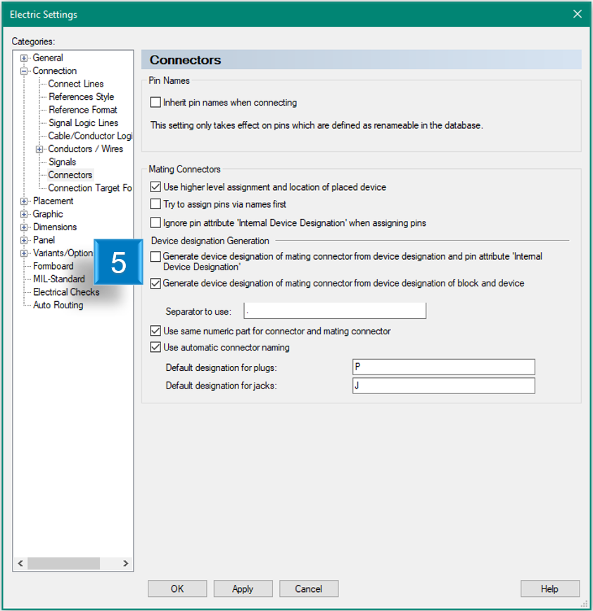 Getting started with E3.series - device designation of mating connectors