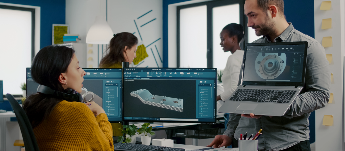 Engineers using MBSE